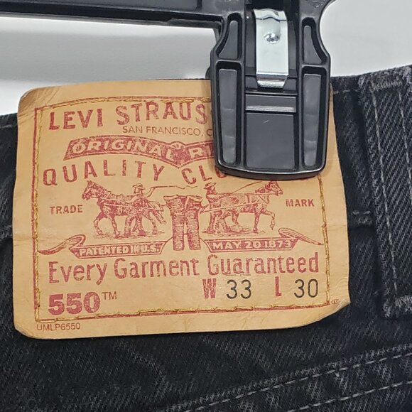 Vintage Levis 550  Relaxed Fit Black Jeans  Mens 33 X 30   Straight Leg - Picture 1 of 6
